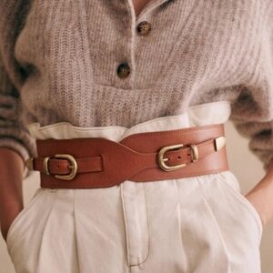Sezane Gisele Leather Belt 80cm